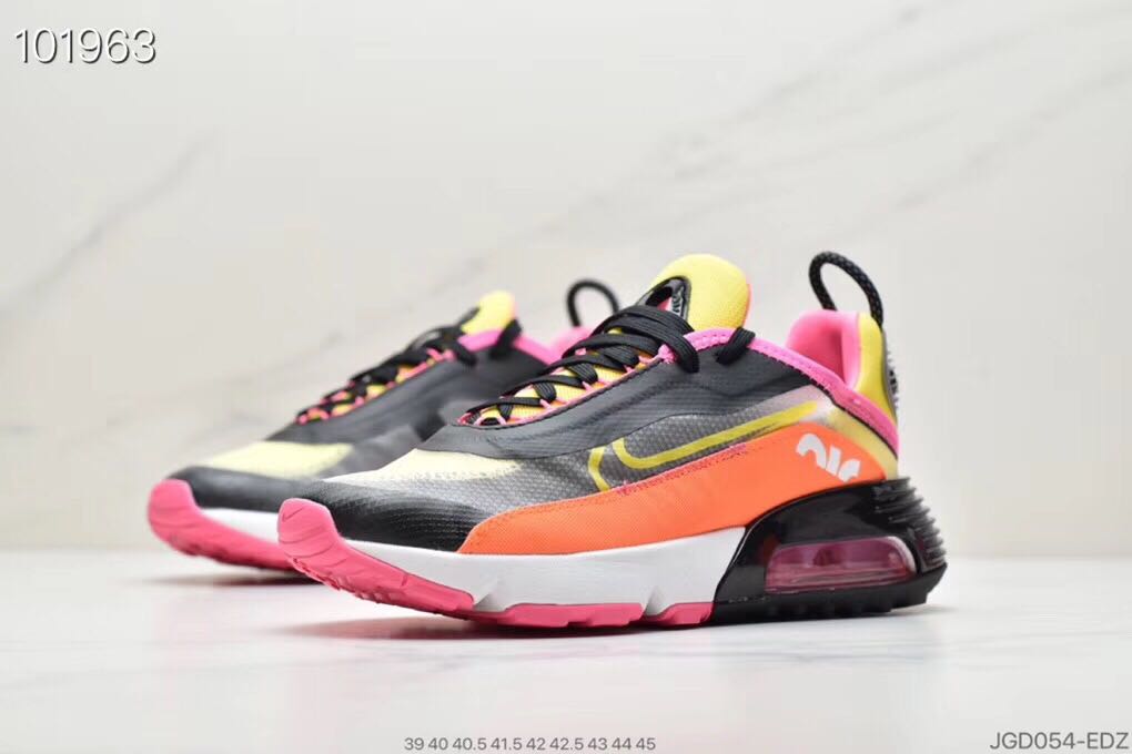 Men 2090 Nike Air Max Vapormax Orange Black White Pink Shoes